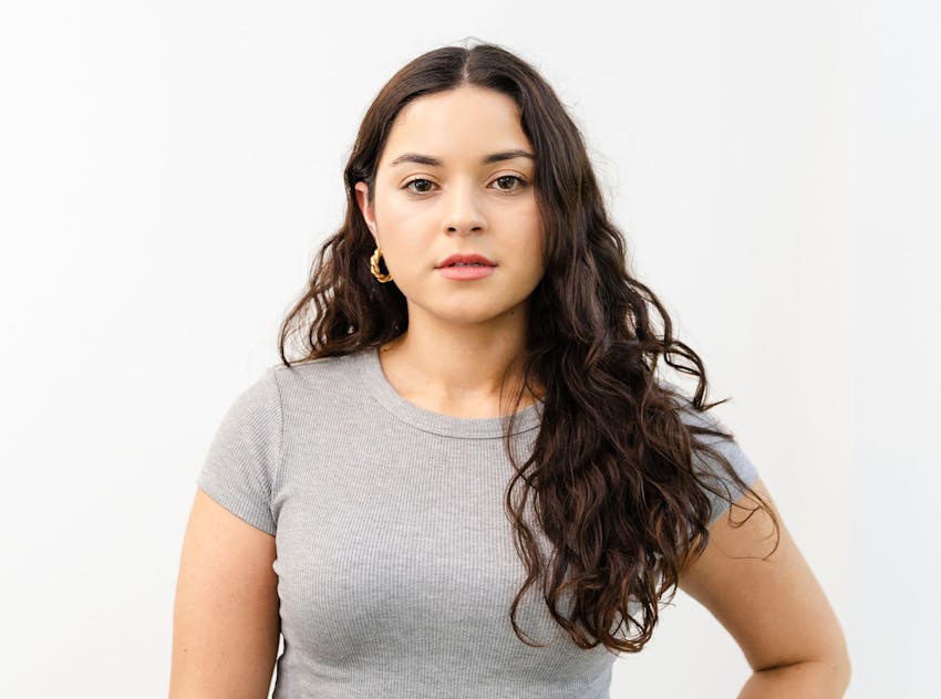 Woman with wavy hair