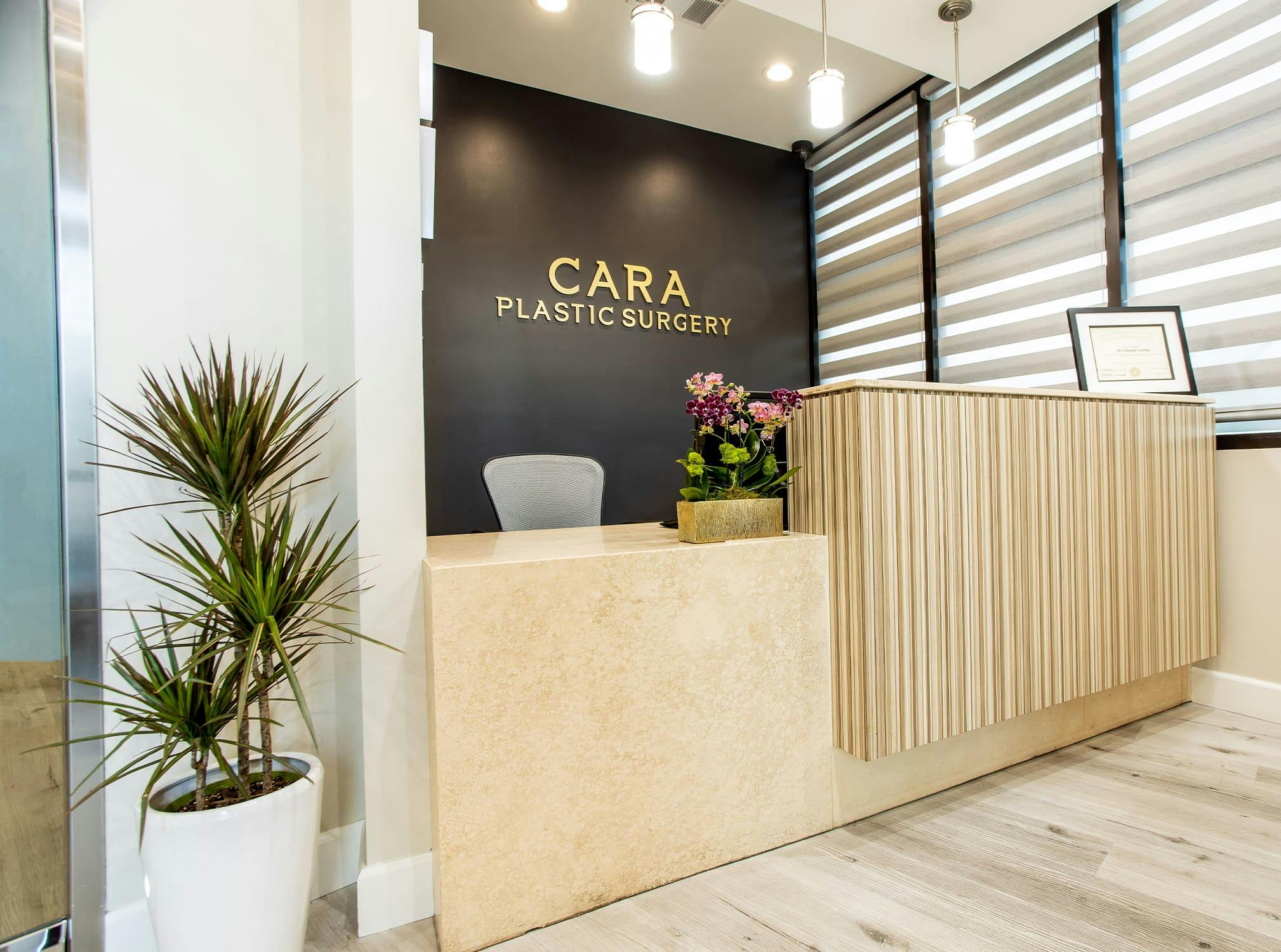 Front desk reception area
