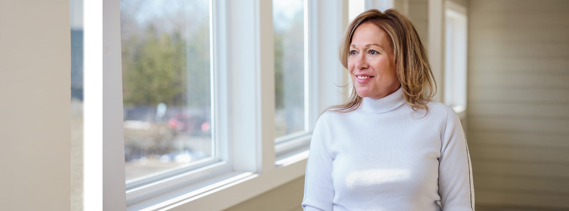 woman smiling
