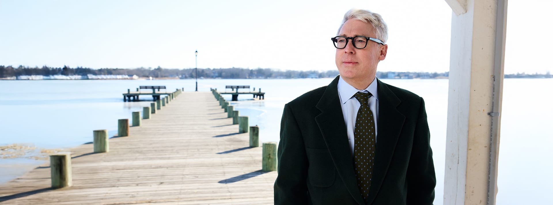 Dr. Stephen Small on a pier