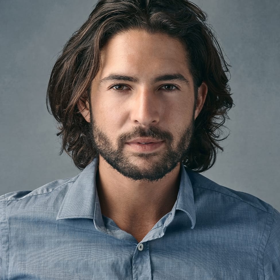 man looking into the camera