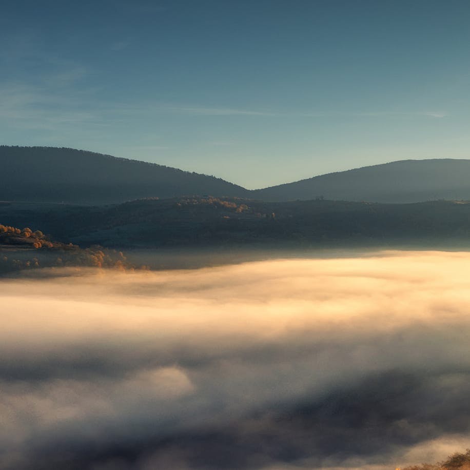 clouds in the valley