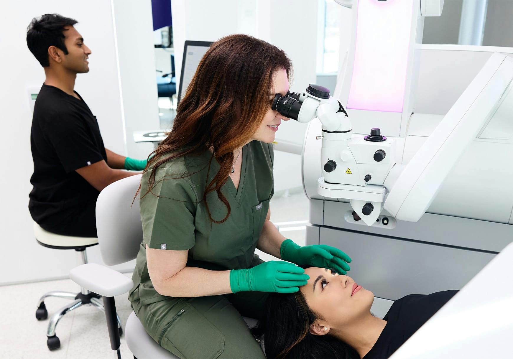 doctor examining a patient