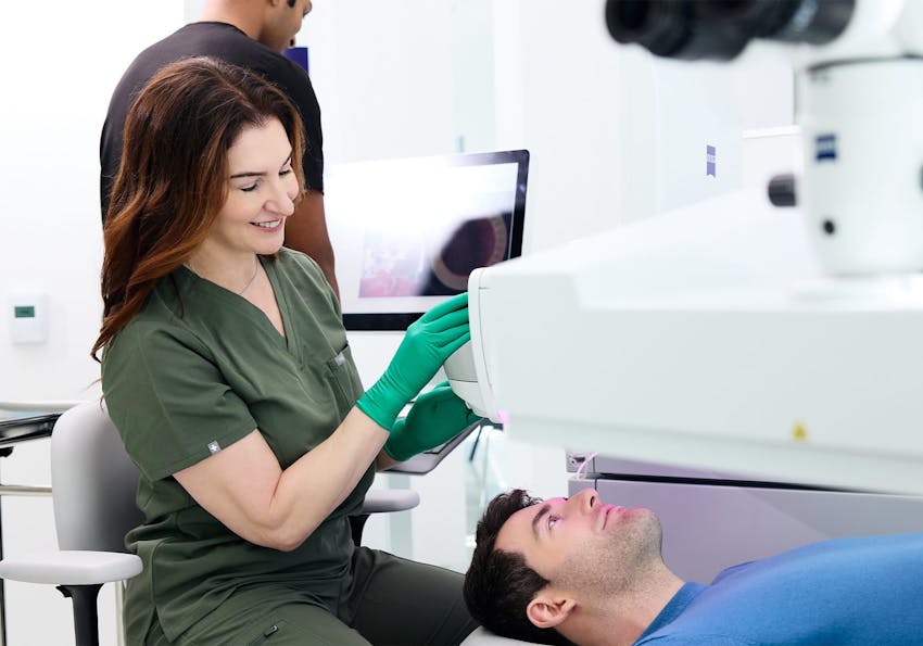 doctor examining a patient