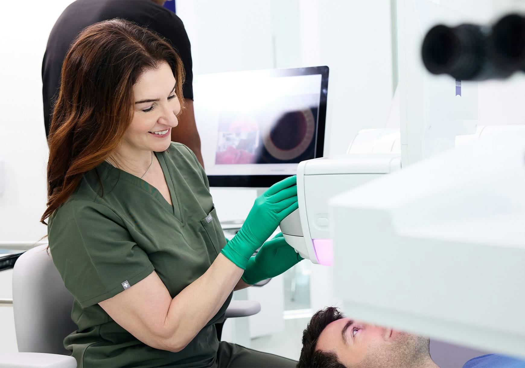 doctor examining a patient