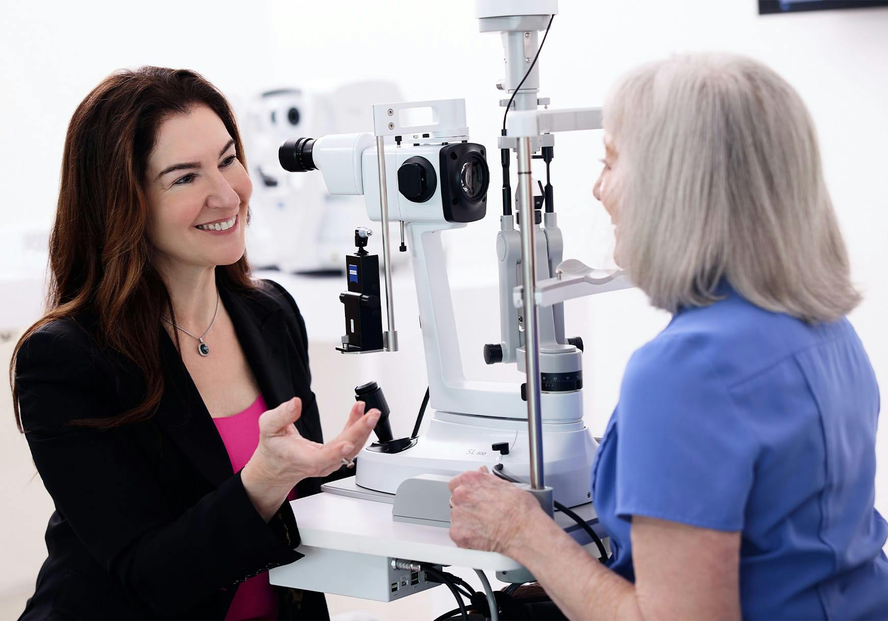 doctor examining patient