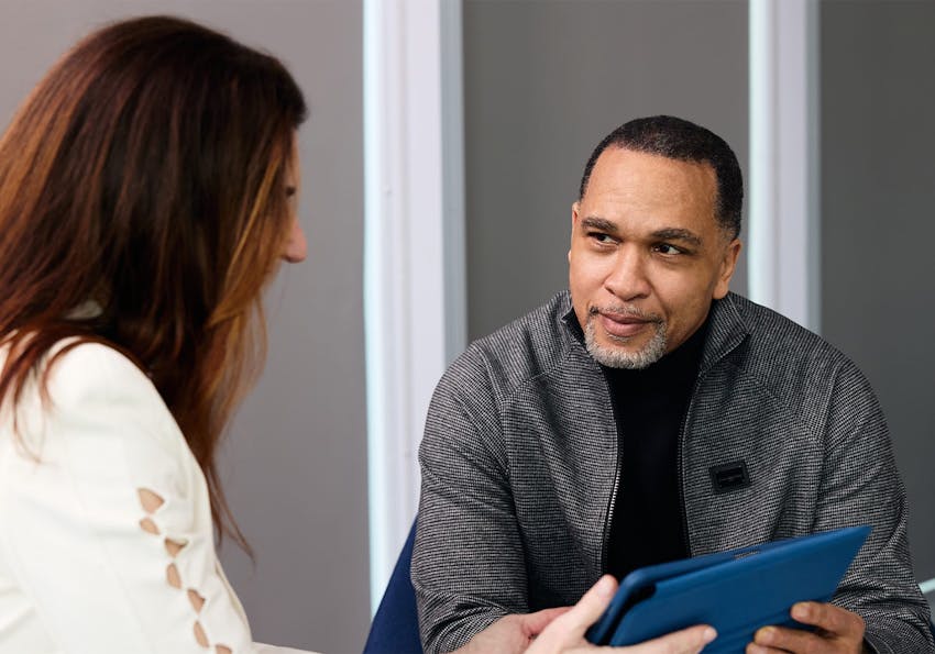 doctor talking to a patient