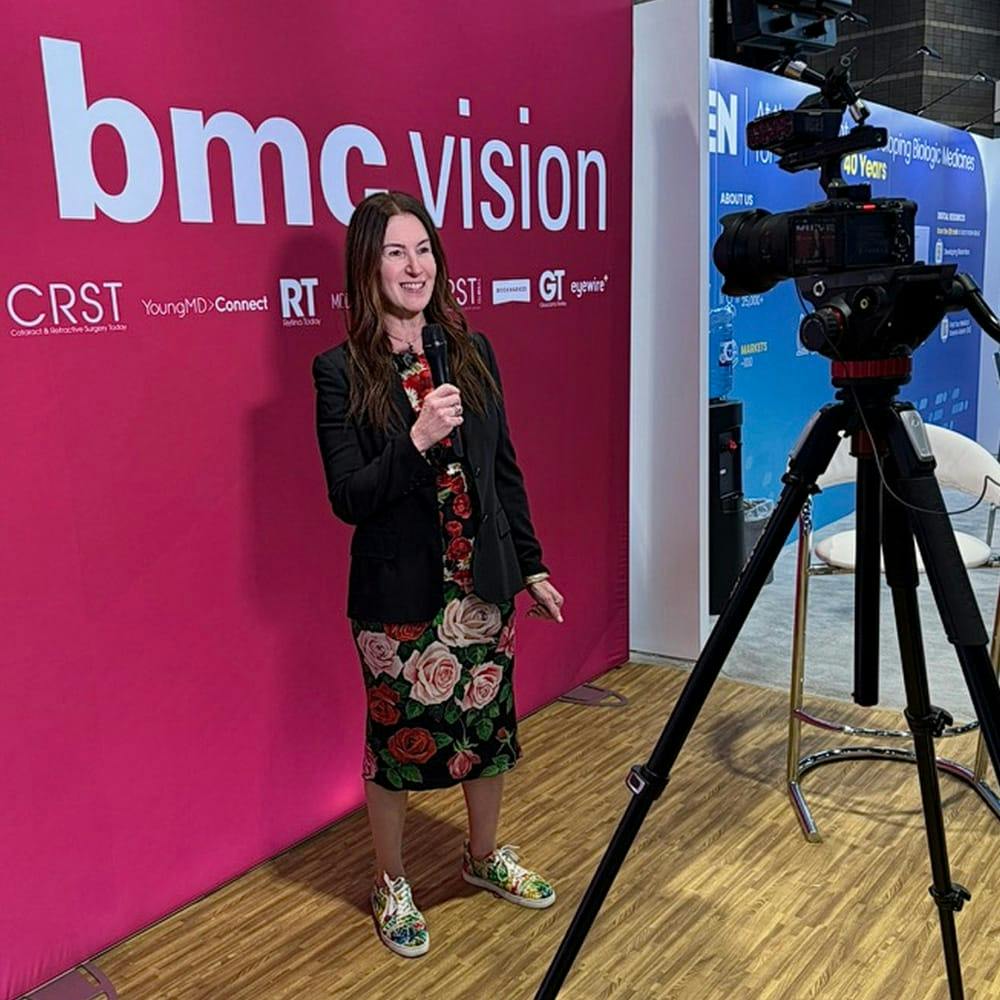 doctor talking to a camera