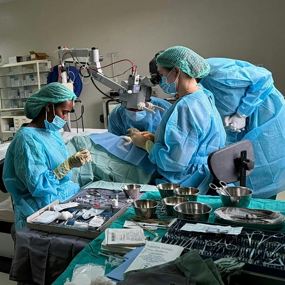 doctors working on a patient