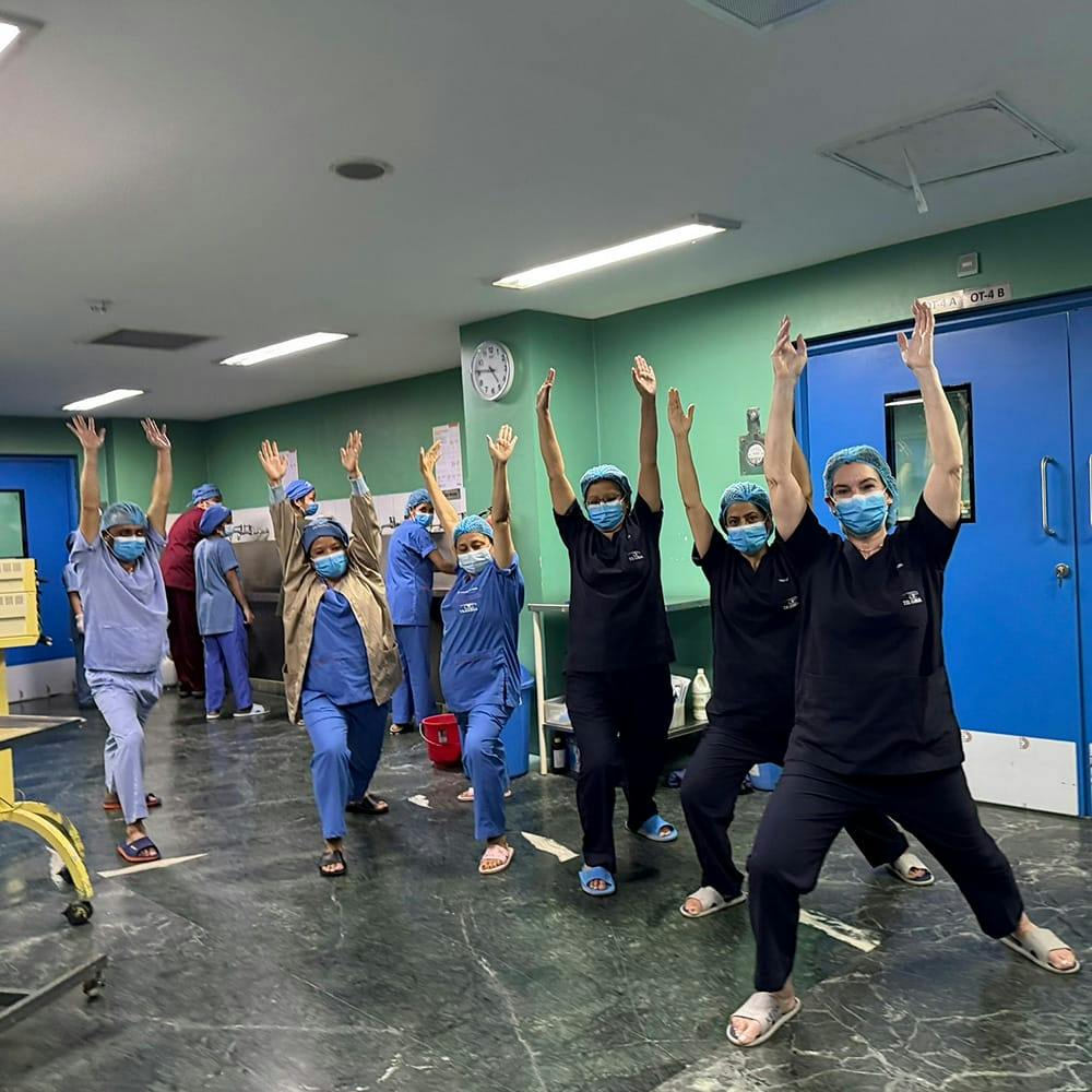 doctors posing for camera