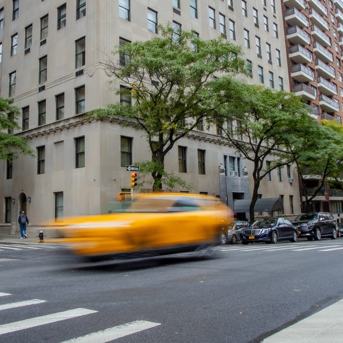 blurry taxi