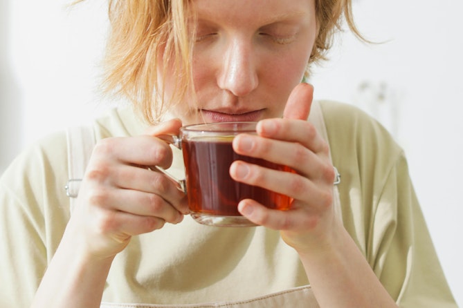 Person Drinking Tea