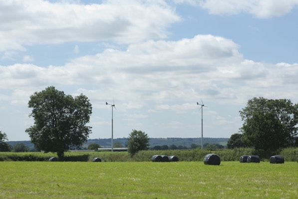 Two turbines on farm