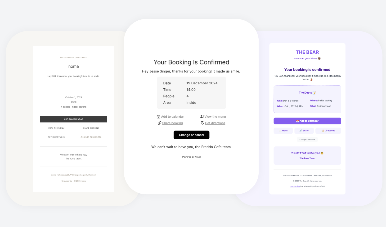 Custom emails