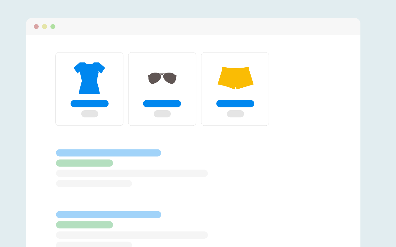 Product image shopping ads