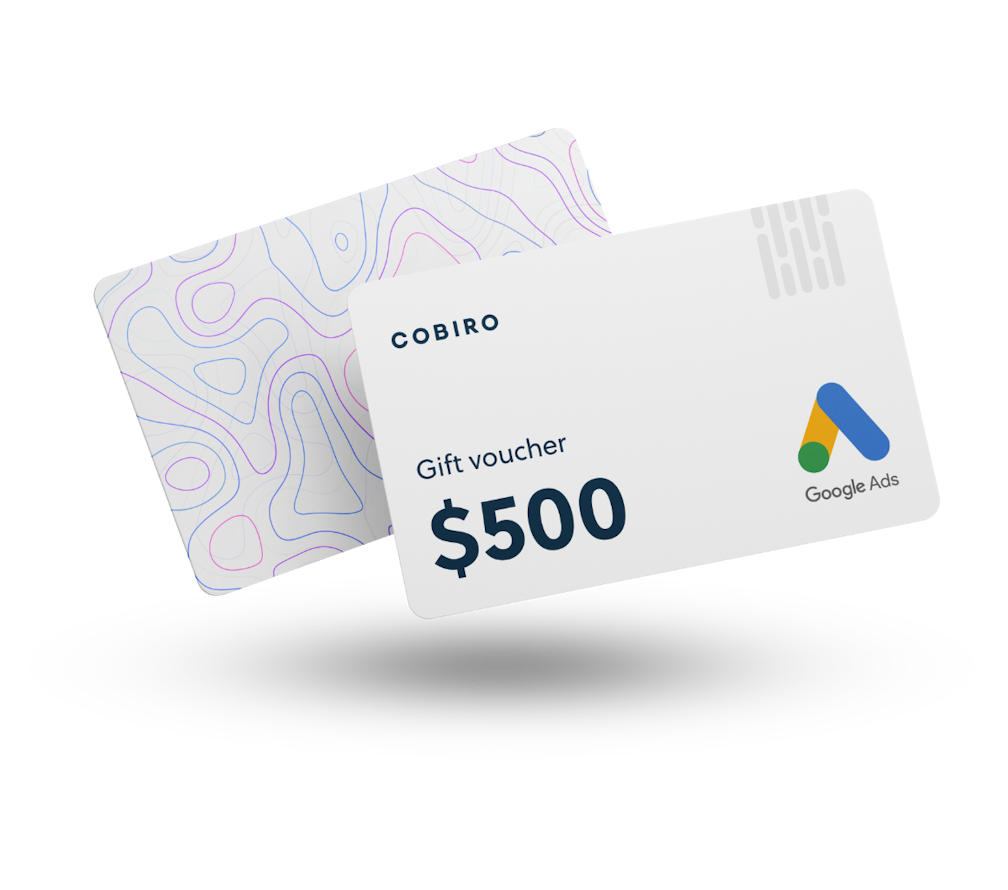 Get a 500 Google Ads voucher with Cobiro Cobiro