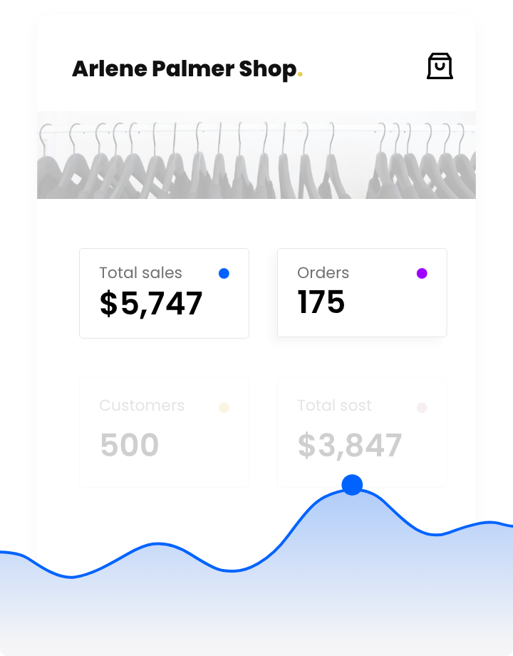 Online store with sales data