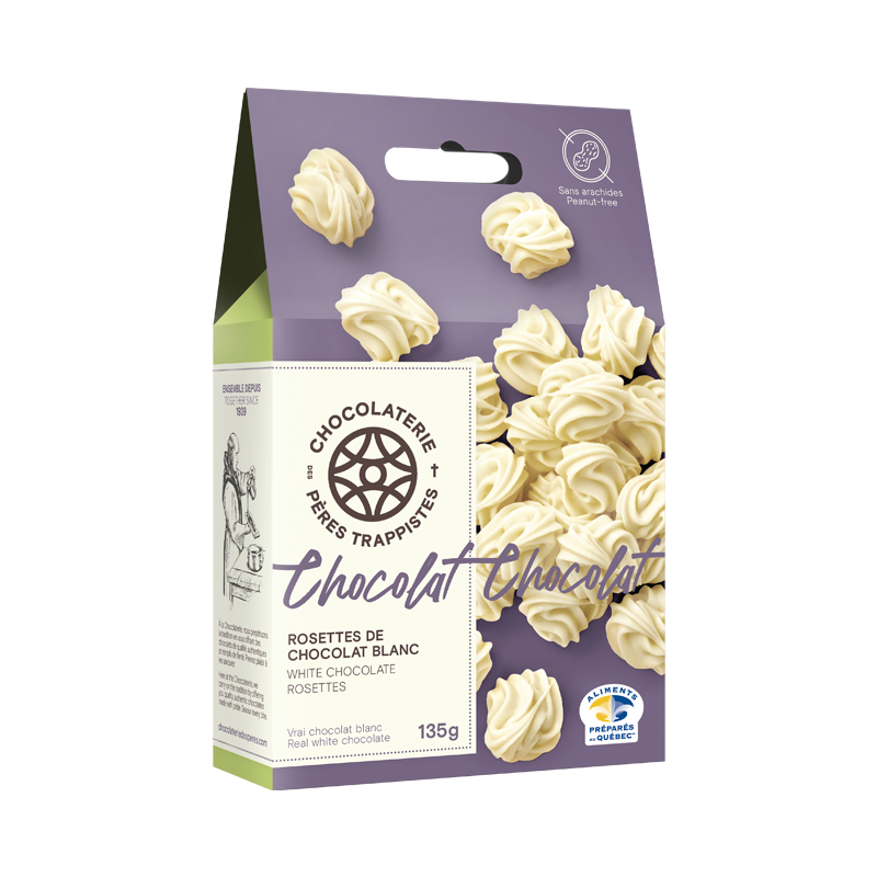 Rosettes de chocolat blanc