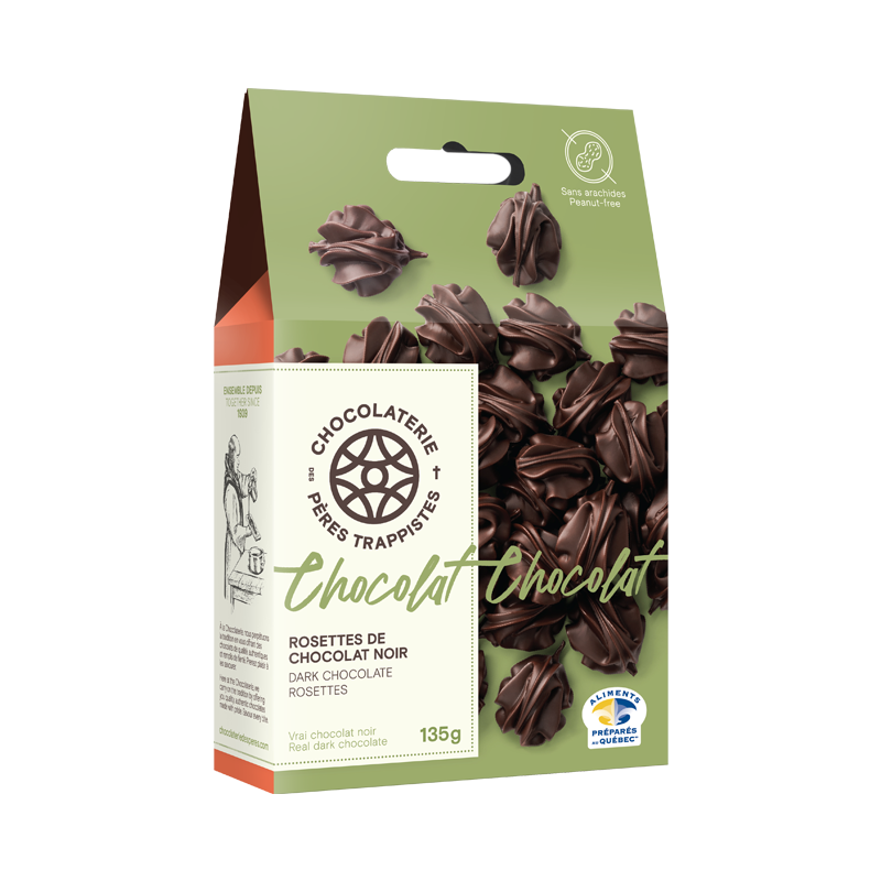 Rosettes de chocolat noir