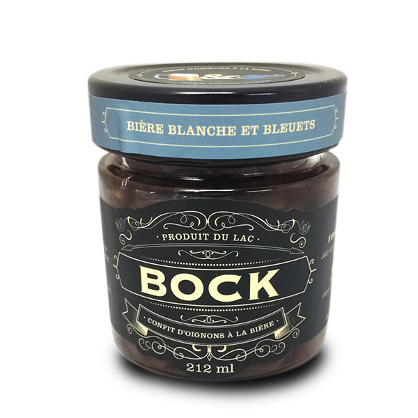 Confit d'oignons à la bière blanche et bleuets