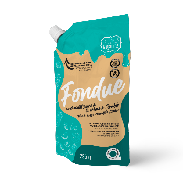 Fondue chocolat sucre à la crème à l'érable