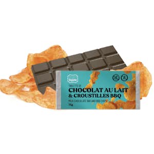 Tablette de chocolat au lait et chips BBQ - 75 g