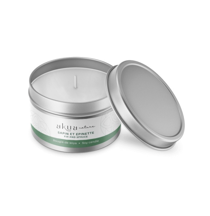 Bougie de soya sapin et épinettes