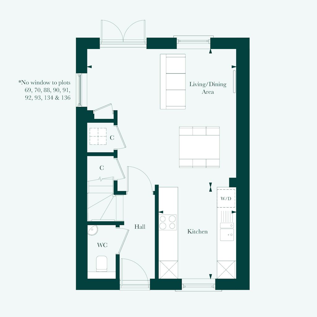 Ground floor plan of the Burlington