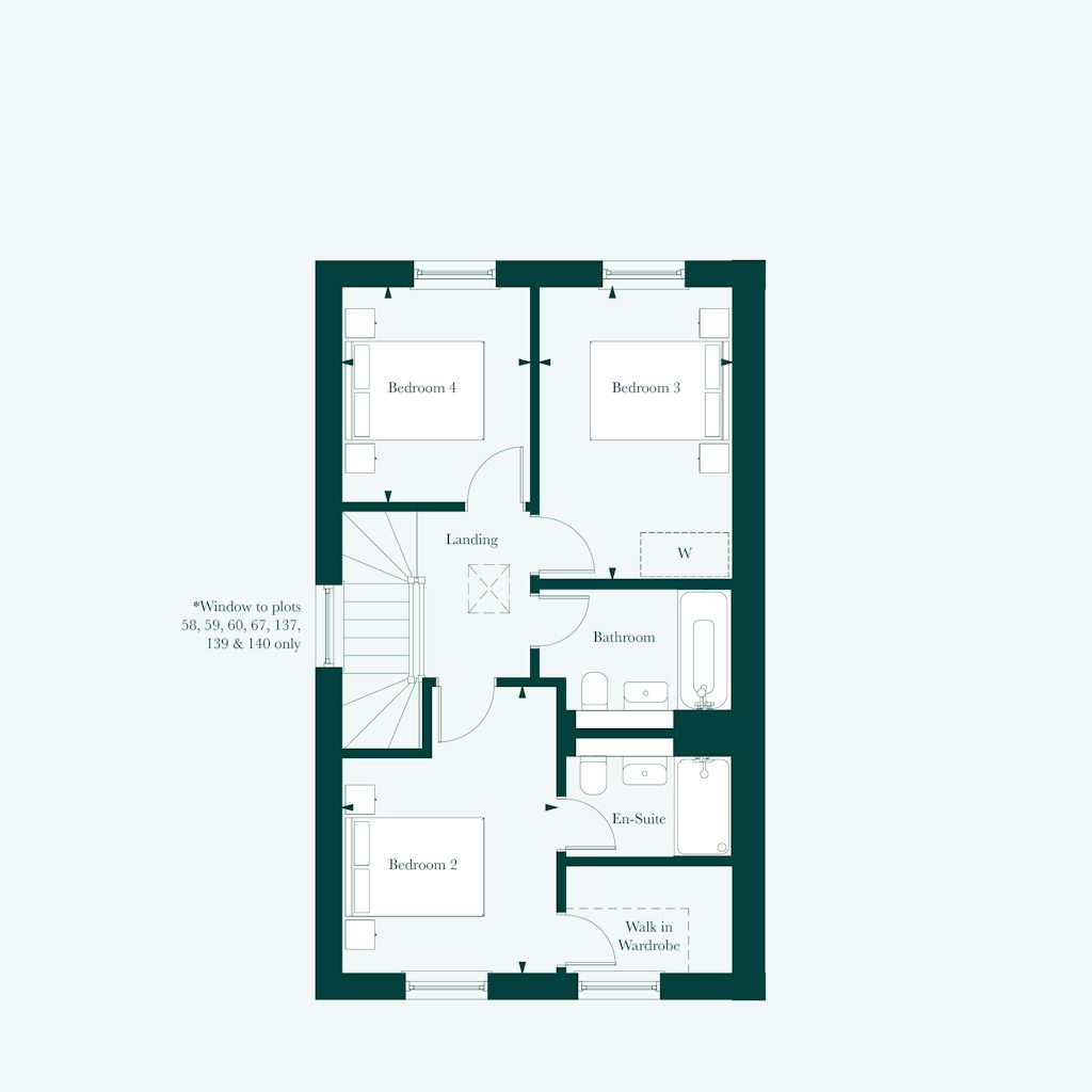 Floor plan of the grosvenor showcasing the rooms and dimensions