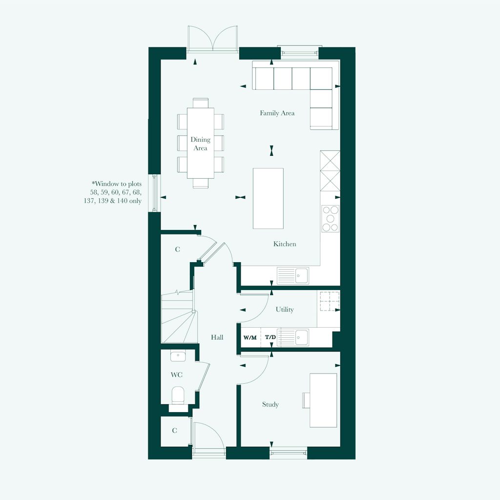 Photo of the Grosvenor floor plans for the ground floor.