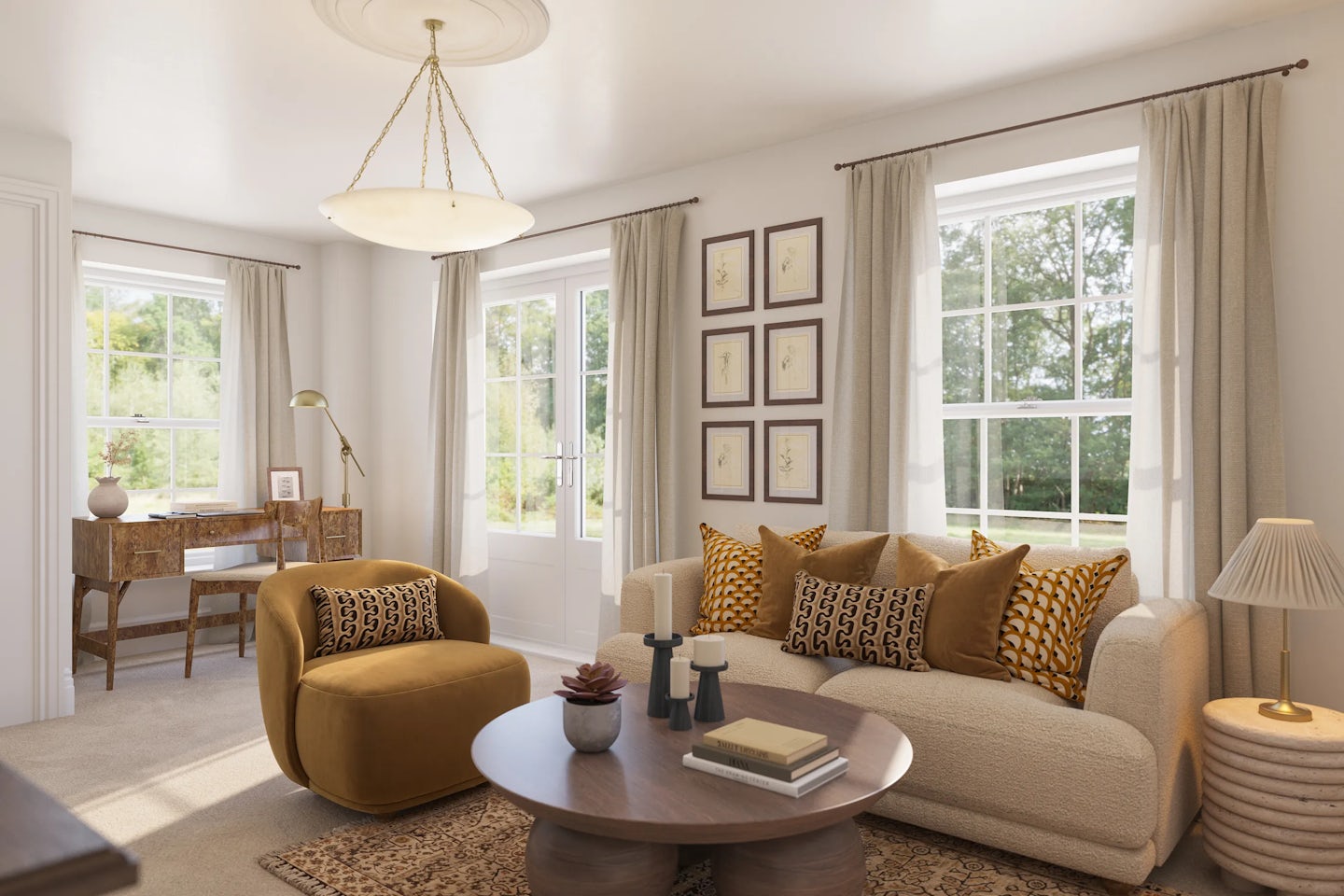CGi showcasing welborne garden village living area