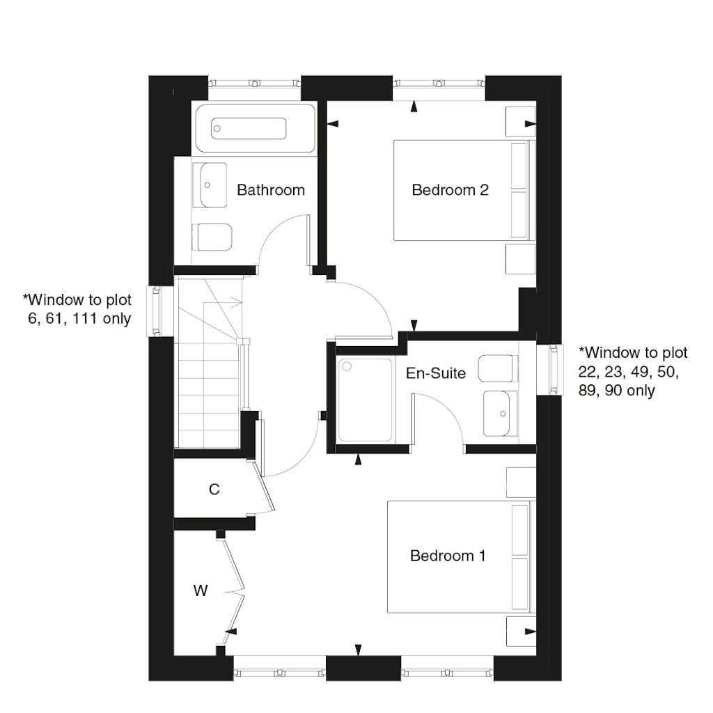 First floor plan for The Sidlesham at Templegate