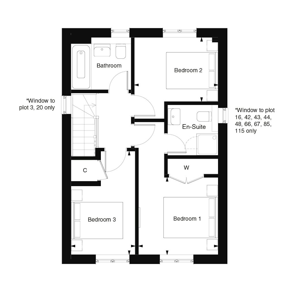 First floor plan of the Petworth at Templegate