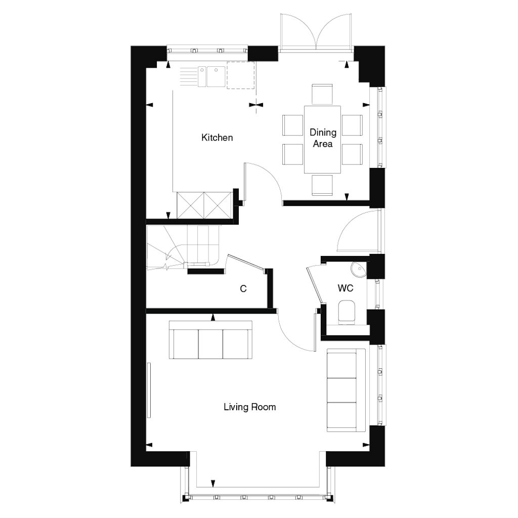 Ground floor plan for The Linchmere at Templegate