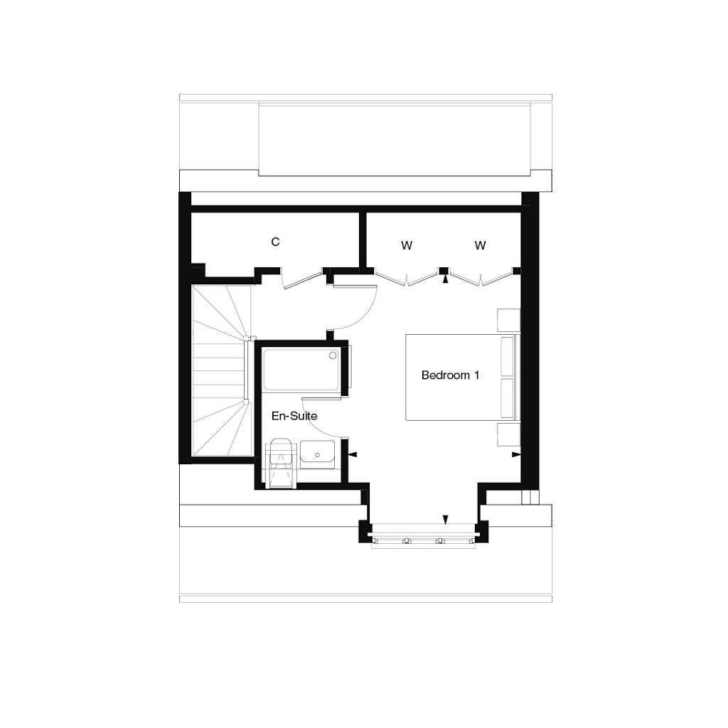 Second floor plan for The Wilmington at Templegate