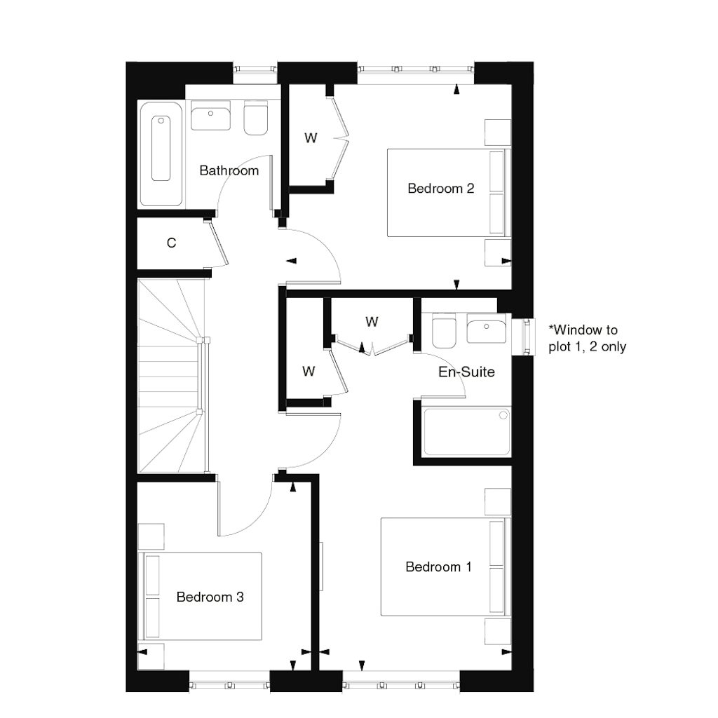 First floor plan for The Hickstead at Templegate