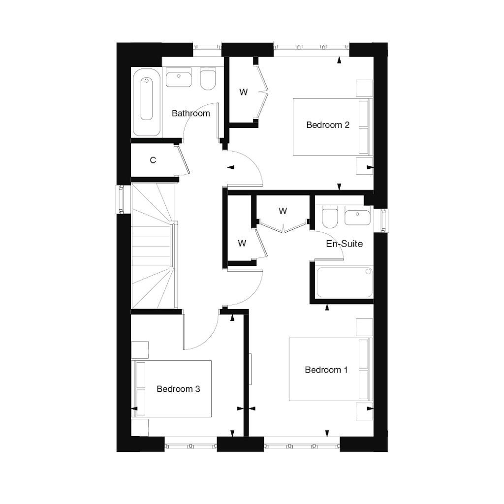 First floor plan for The Heyshott at Templegate