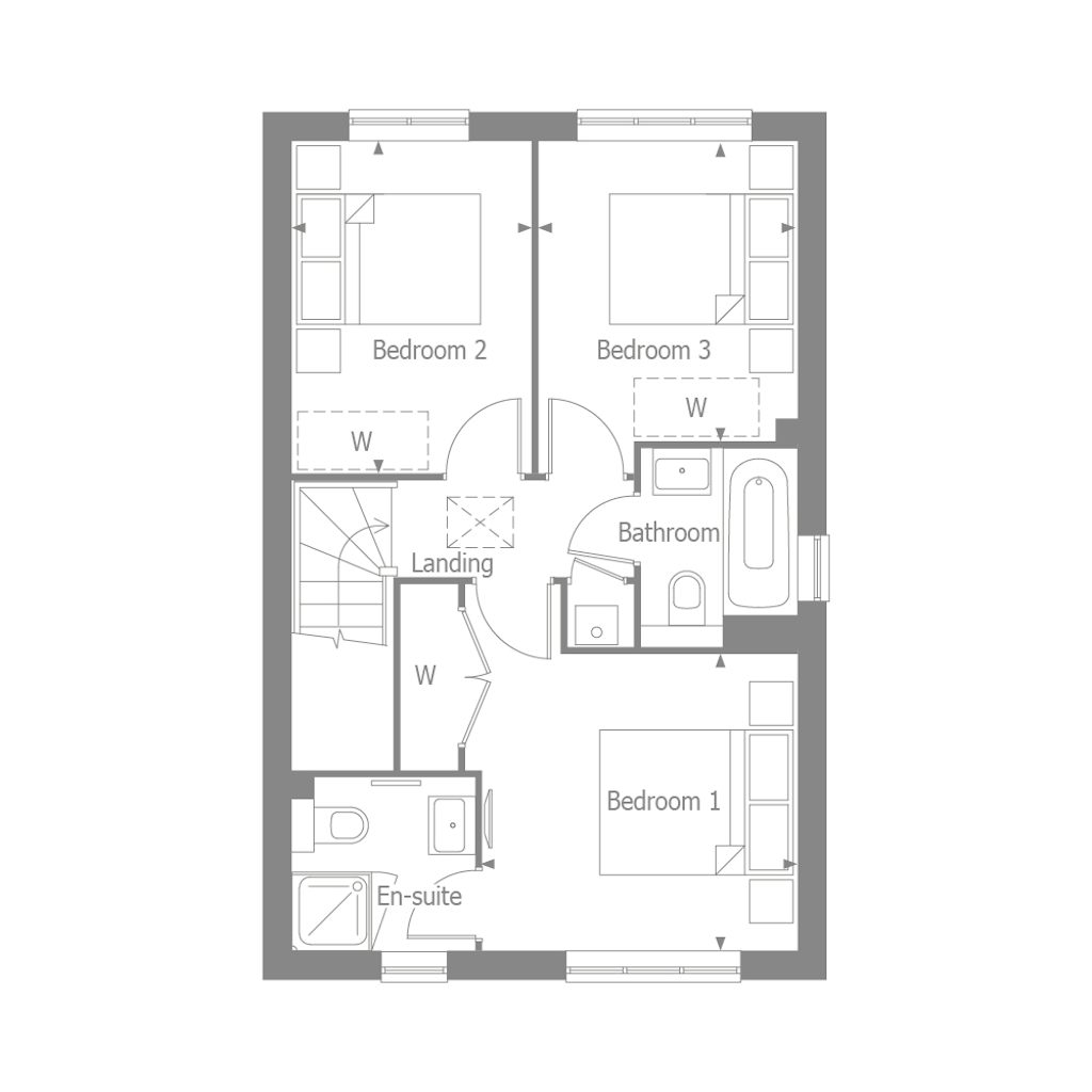 First floor plan of the Petworth at Manorwood