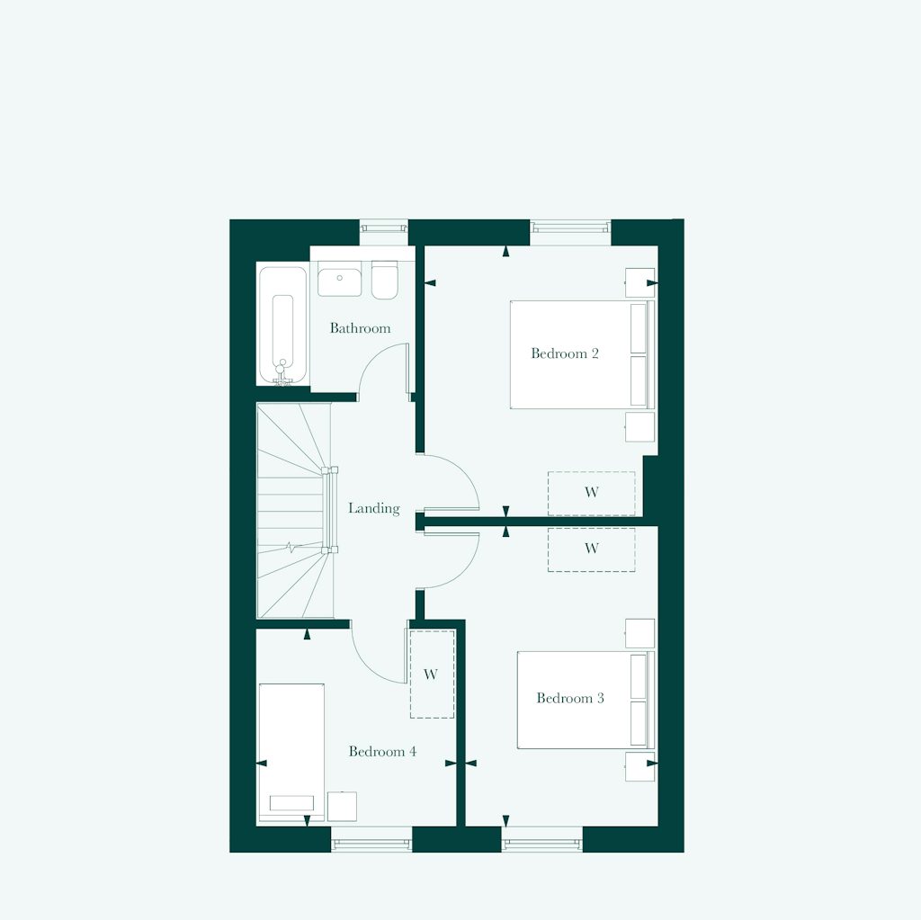 First floor plan of the Cavendish at Welborne by Thakeham