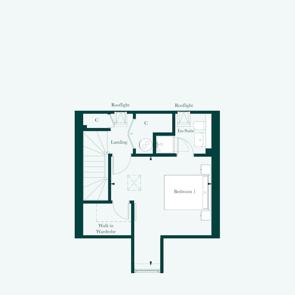 Second floor plan of the Cavendish at Welborne by Thakeham