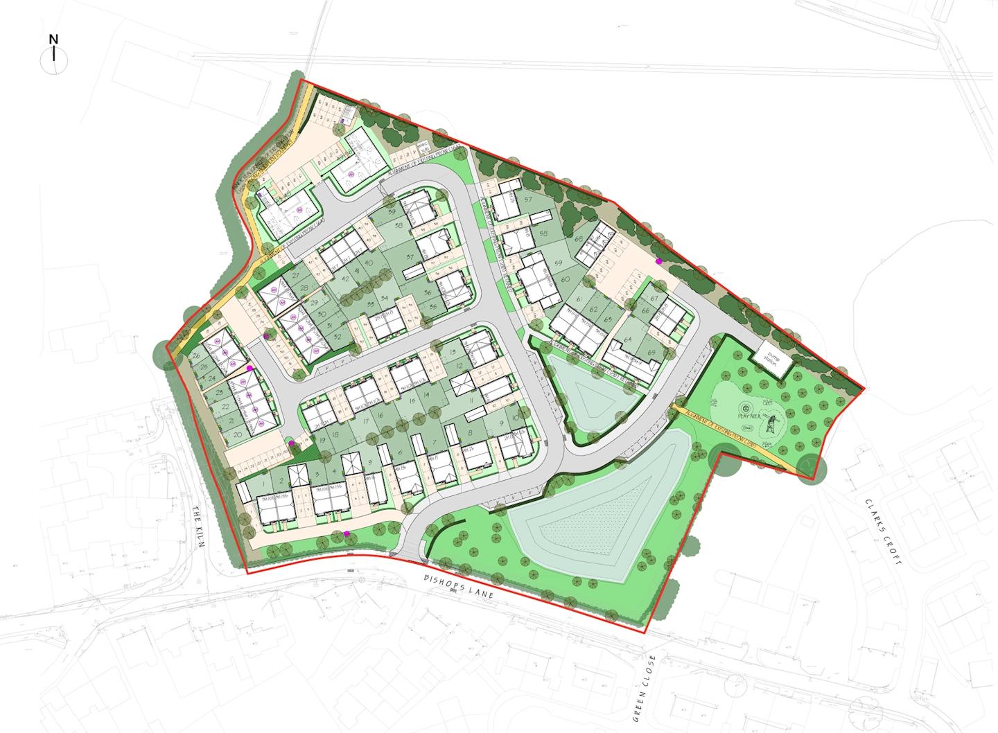 Masterplan for new homes planned at Bishops Lane in Ringmer