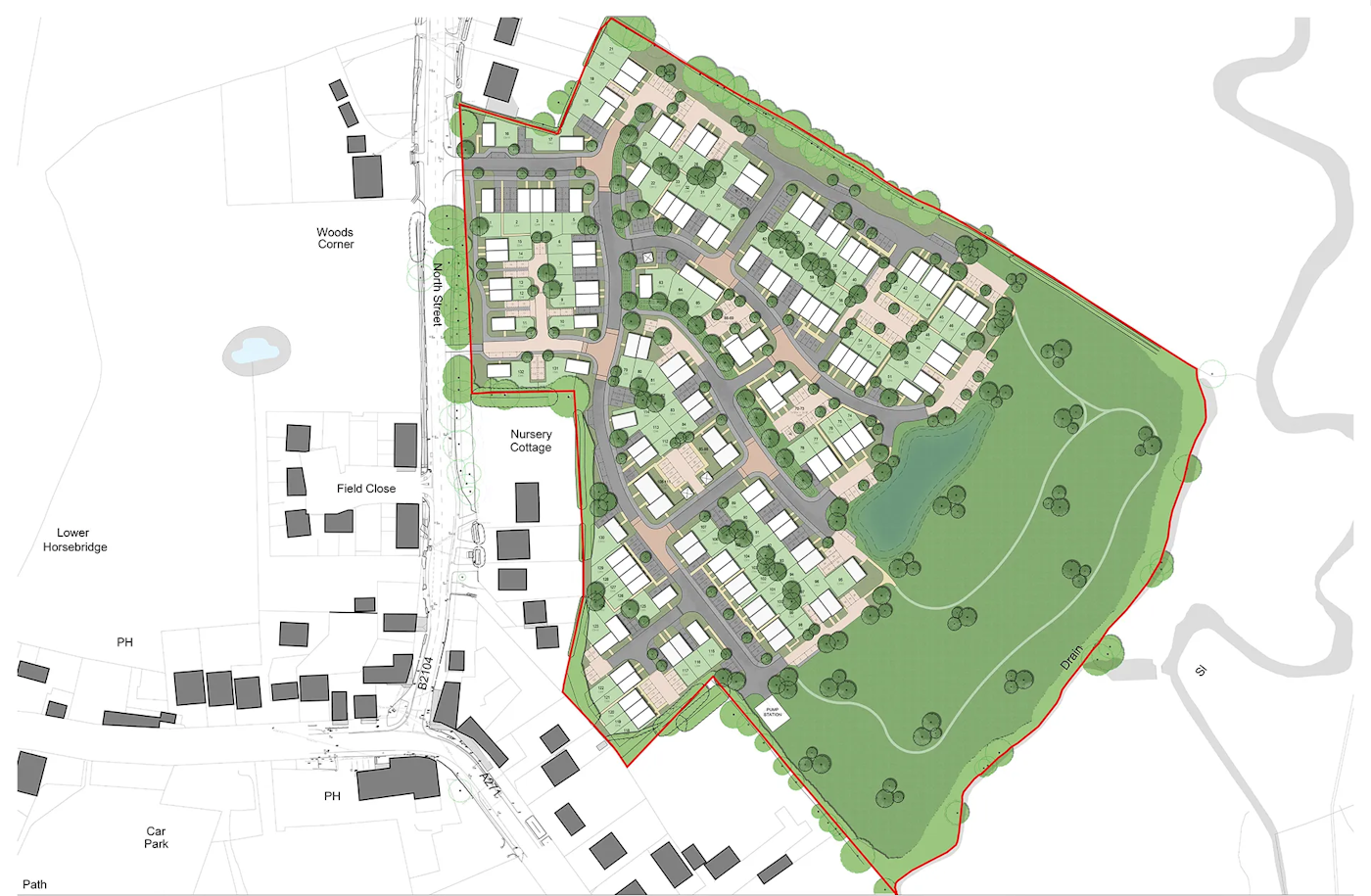 Masterplan for new homes proposed at Lower Horsebridge, Hailsham