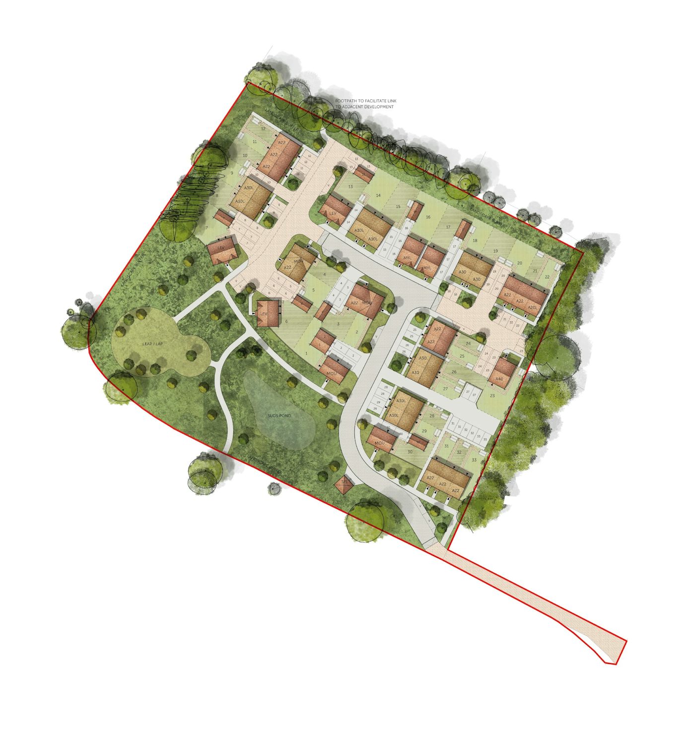 Masterplan for new affordable homes planned at The Stables, Yapon