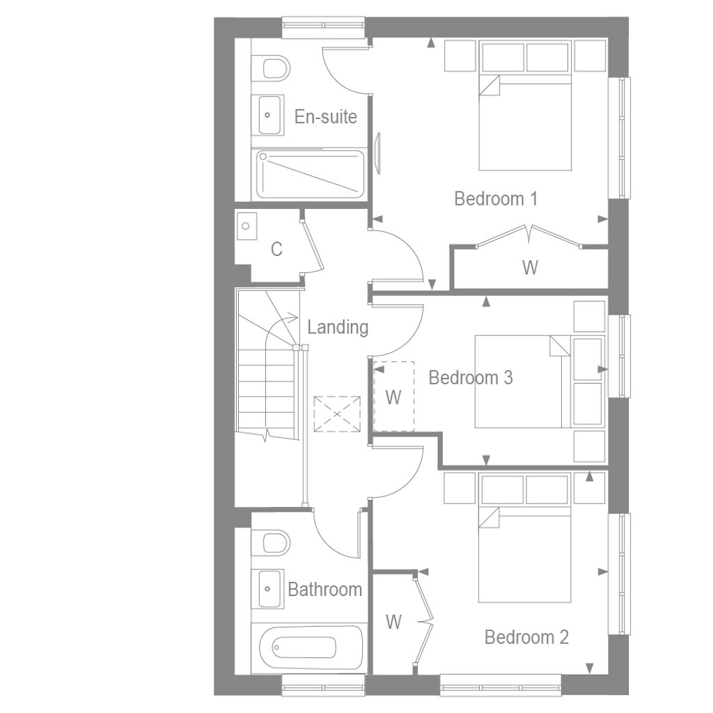 First floor plan of the Arundel at Manorwood by Thakeham