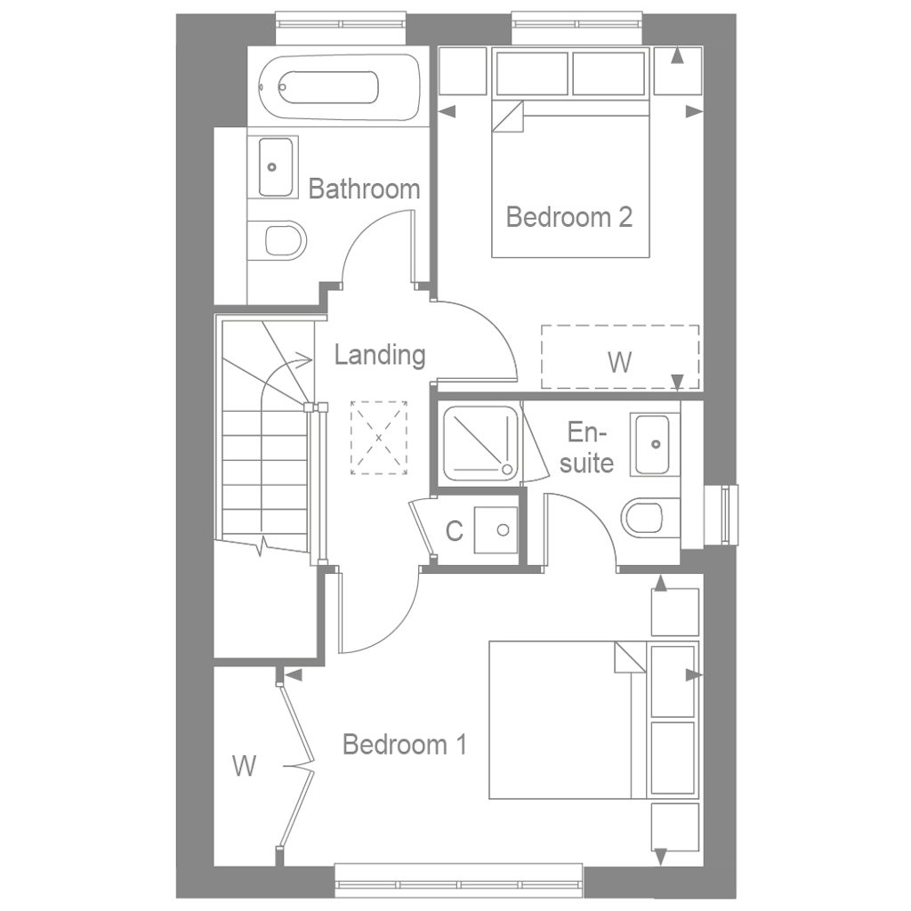First floor plan of the Sidlesham at Manorwood by Thakeham