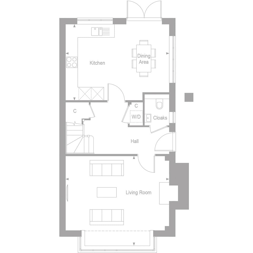 Ground floor plan of the Northchapel at Manorwood by Thakeham