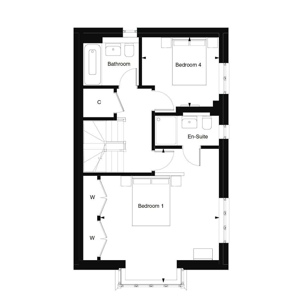 First floor plan of the Shottermill at Templegate by Thakeham
