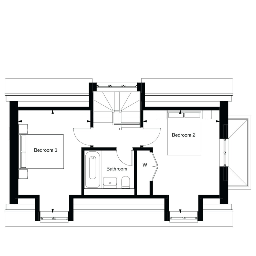 Second floor plan of the Abinger at Templegate by Thakeham