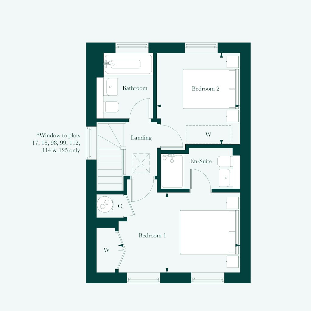 First floor plan of the Wellington at Welborne by Thakeham