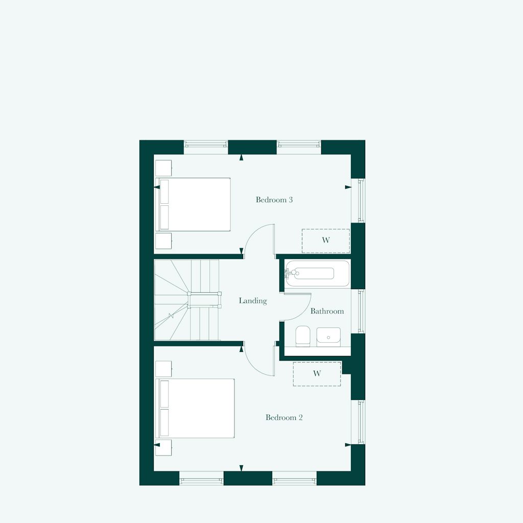 First floor plan of the Somerset at Welborne by Thakeham